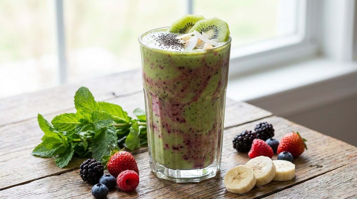 Smoothie prepared and served
