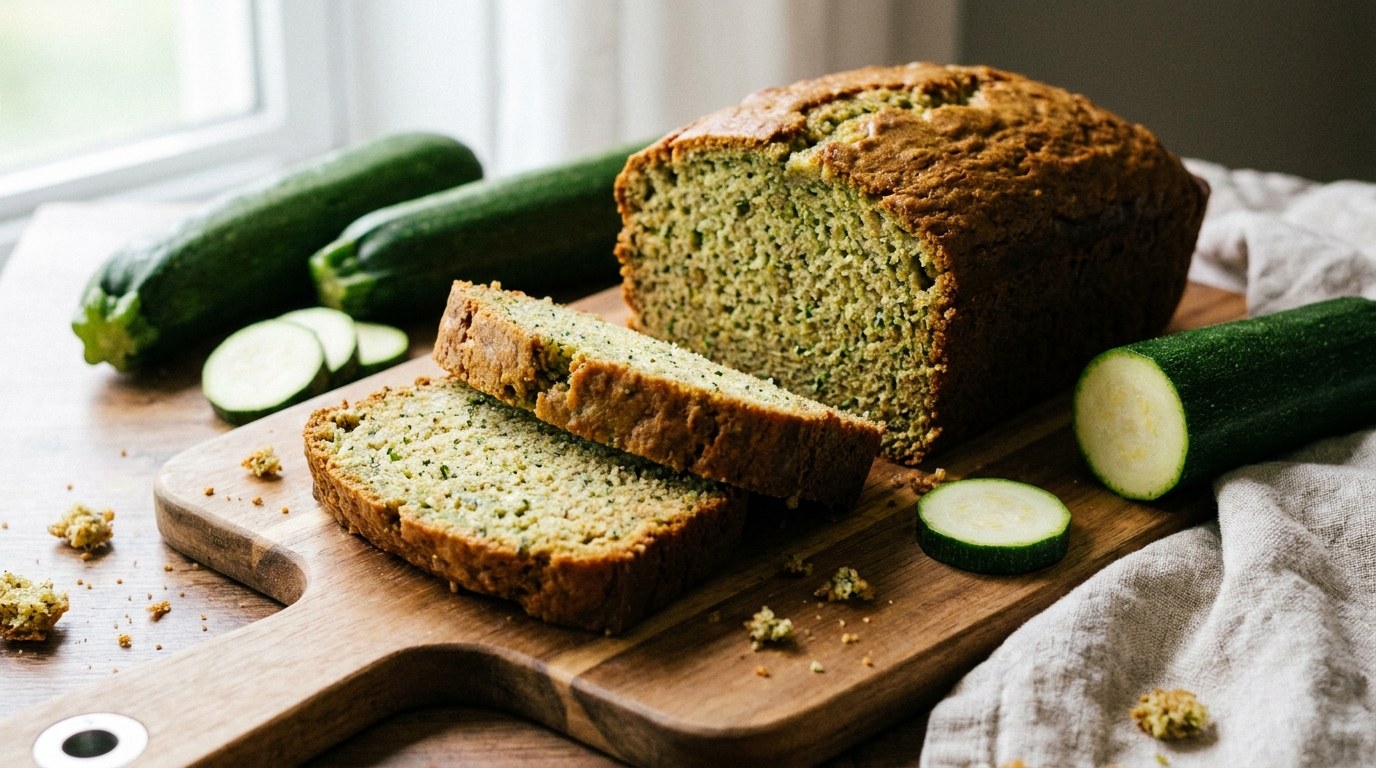 Zucchini Bread prepared and served